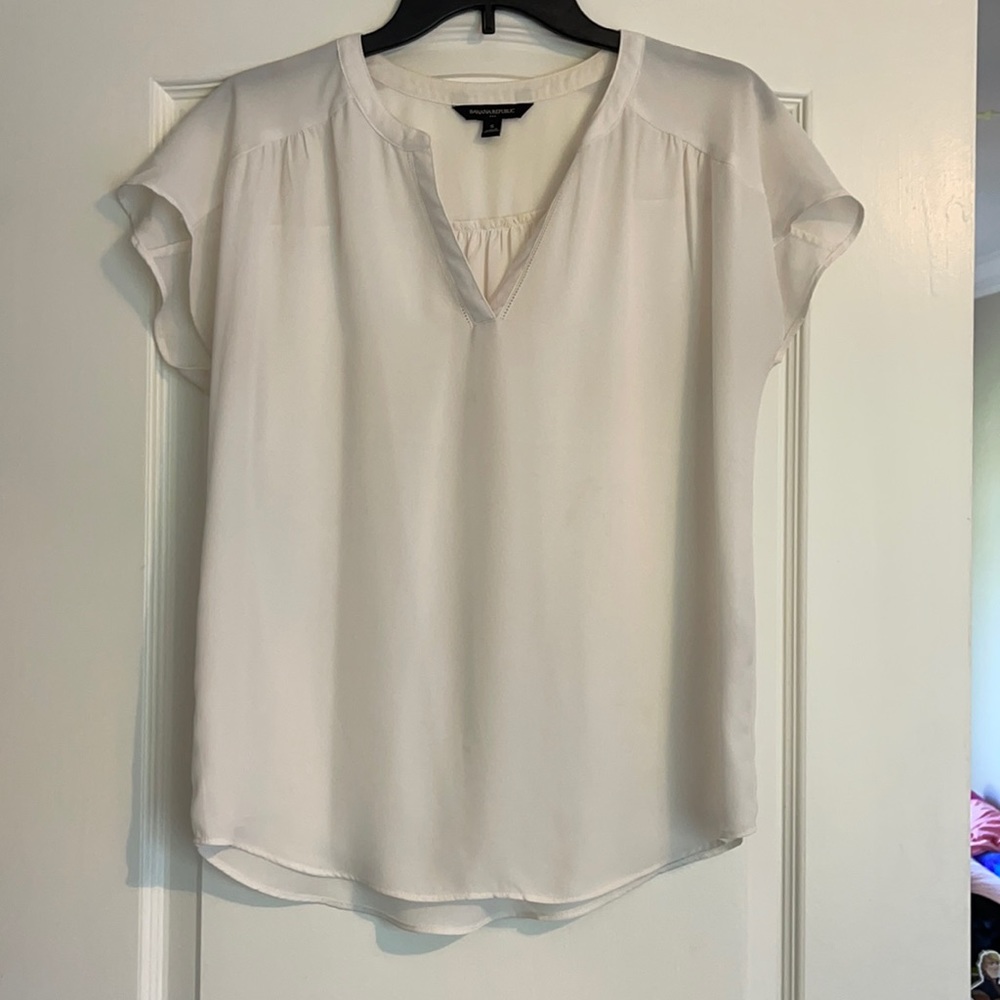 Banana Republic White Blouse